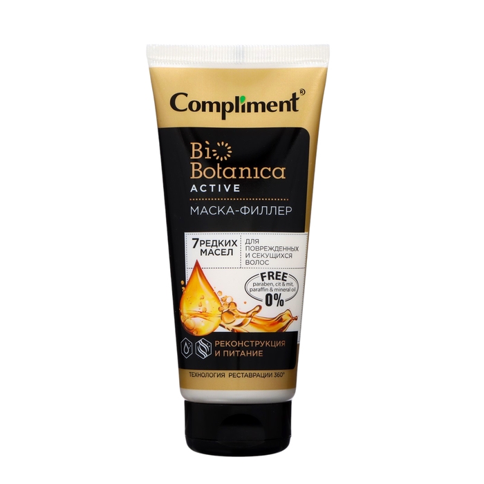 Маска-филлер для волос Compliment Biobotanica active &laquo;Реконструкция и питание&raquo;, 200 мл