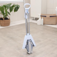 Швабра для мытья пола PVA Доляна, со складным отжимом, насадка 6&times;28 см, телескопическая стальная ручка 105(135) см