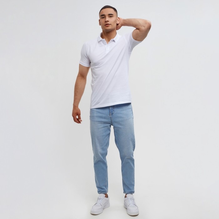 Футболка (поло) мужская MINAKU REGULAR FIT: цвет белый, р-р 54 Футболка (поло) мужская MINAKU REGULAR FIT: цвет белый, р-р 54