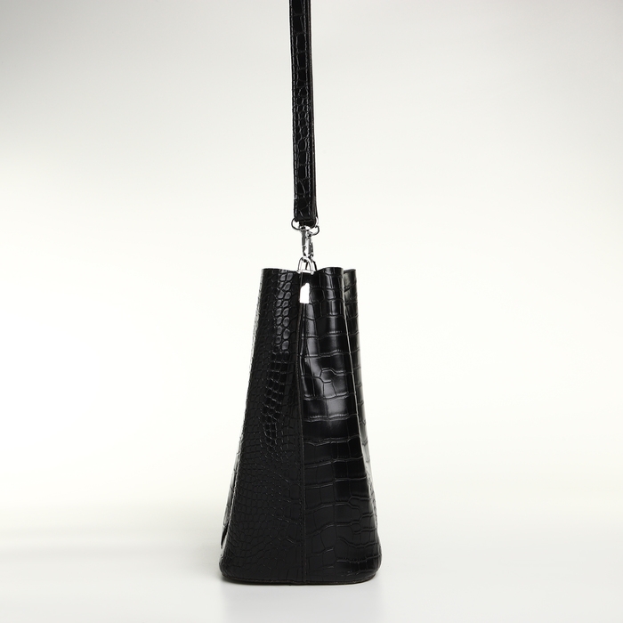 Сумка женская на магните TEXTURA, средний размер, цвет чёрный Сумка женская на магните TEXTURA, средний размер, цвет чёрный