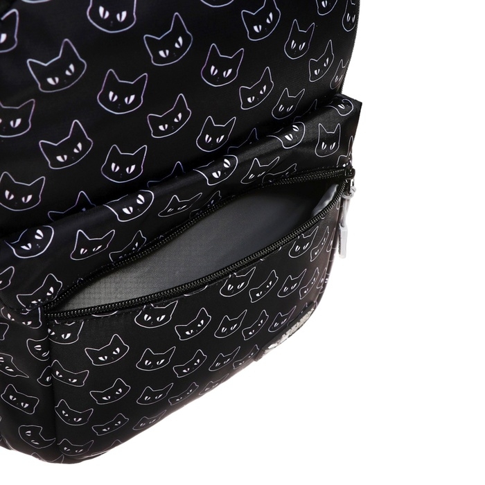 Рюкзак школьный, с эргономичной спинкой, 39х27х16, Seventeen, универсальный, чёрный Рюкзак школьный, с эргономичной спинкой, 39х27х16, Seventeen, универсальный, чёрный