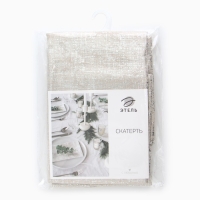 Скатерть Этель серебро 140*180 &plusmn;5 см, 100% п/э, 180гр/м2