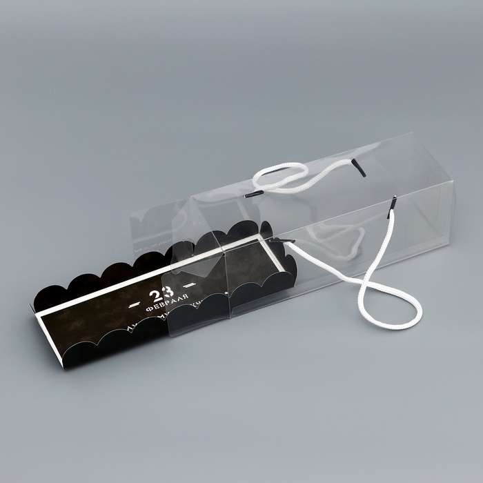 Кондитерская упаковка под рулет, "23 Февраля", 22,5 х 7,8 х 7,8 см