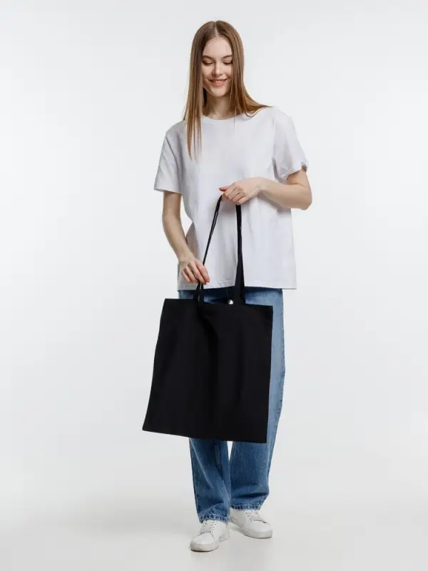 Холщовая сумка Optima 135, черная Холщовая сумка Optima 135, черная