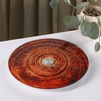 Подставка стеклянная для торта вращающаяся Доляна «Дерево», d=24 см Подставка стеклянная для торта вращающаяся Доляна «Дерево», d=24 см