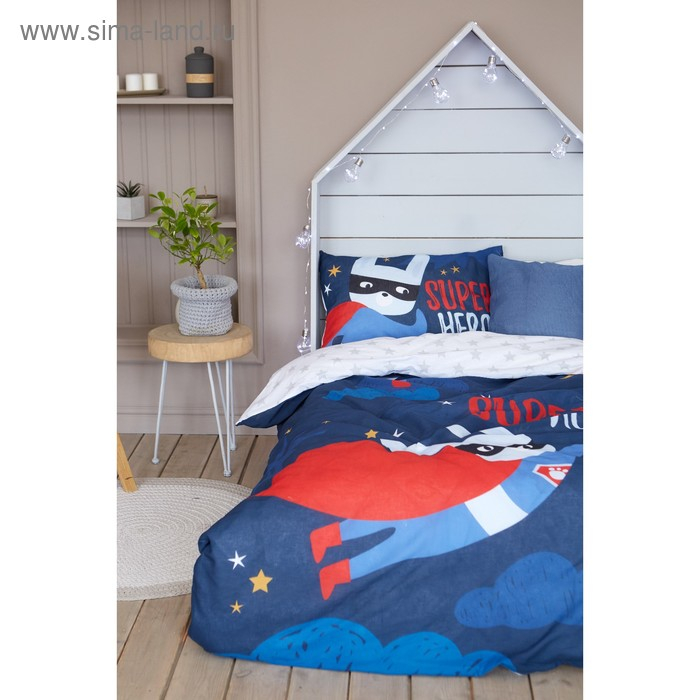Постельное бельё &laquo;Этель&raquo; 1.5 сп Super hero 143*215 см, 150*214 см, 50*70 см -1 шт,100% хл, бязь