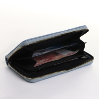 Кошелёк женский на молнии, цвет голубой Кошелёк женский на молнии, цвет голубой