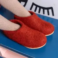 Домашние валенки Cant, красно-коричневые (терракот), размер 44