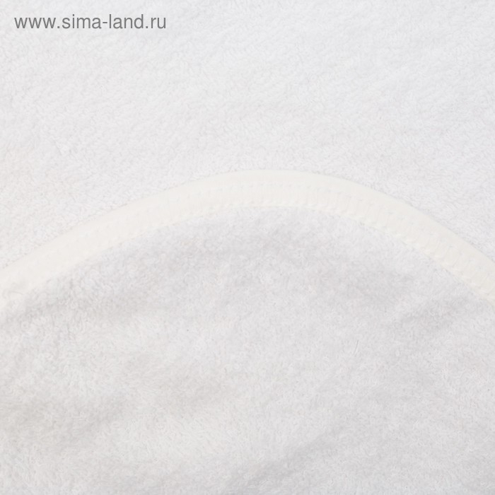 Полотенце уголок для крещения, размер 100х110 см, цвет белый