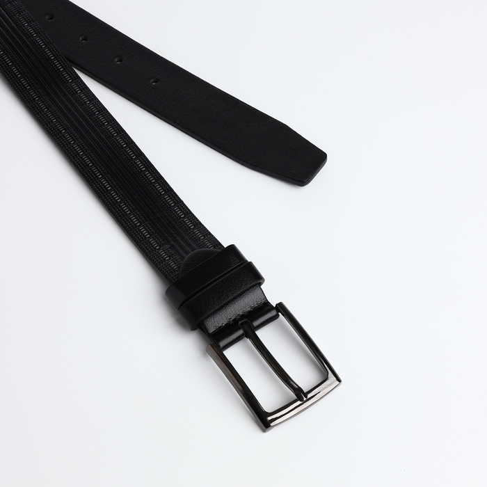 Ремень мужской «Великан», ширина 4 см, винт, пряжка металл, цвет чёрный Ремень мужской «Великан», ширина 4 см, винт, пряжка металл, цвет чёрный