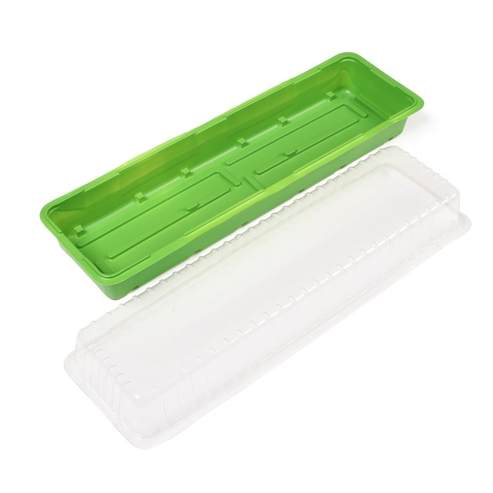 Мини-парник для рассады, 44 × 22 × 12 см, без вставок, Greengo Мини-парник для рассады, 44 × 22 × 12 см, без вставок, Greengo