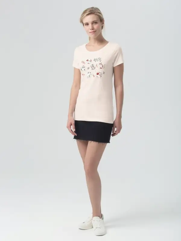 Футболка женская &laquo;Котэ&raquo;, розовая, размер S