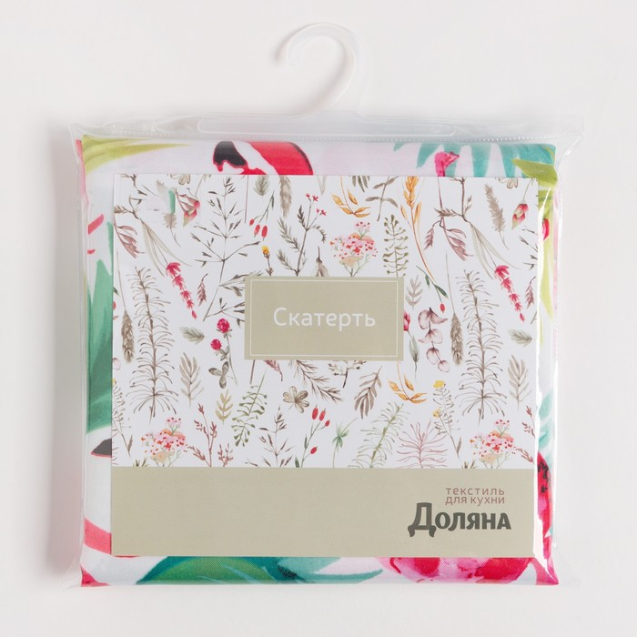 Скатерть &laquo;Доляна&raquo; Фламинго 150&times;250 см, 100% п/э