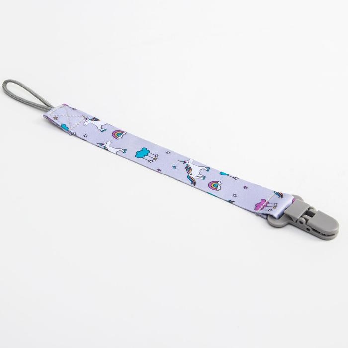 Держатель для соски - пустышки &laquo;Единороги&raquo;, на ленте