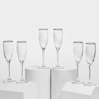 Набор стеклянных бокалов &laquo;Перо&raquo;, 170 мл, 6 шт