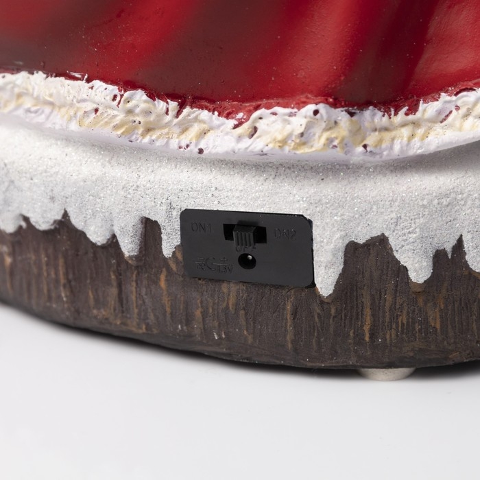 Светодиодная фигура &laquo;Дед Мороз и паровоз&raquo; 23 &times; 32 &times; 16 см, полистоун, батарейки ААх3 (не в комплекте), USB, свечение мульти (RGB)