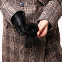 Перчатки женские, безразмерные, без утеплителя, цвет чёрный Перчатки женские, безразмерные, без утеплителя, цвет чёрный