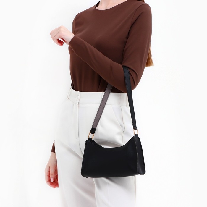 Сумка женская багет на молнии, цвет чёрный Сумка женская багет на молнии, цвет чёрный