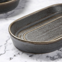 Блюдо фарфоровое овальное Magistro Urban, 260 мл, 18&times;9,8&times;2,5 см, цвет серый