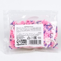 Посыпка кондитерская фигурная пасха: &laquo;Сердечки&raquo;: розовая, белая, фиолетовая, 25 г.