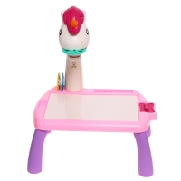 Проектор-столик &laquo;Единорог&raquo;, свет, звук, цвет розовый