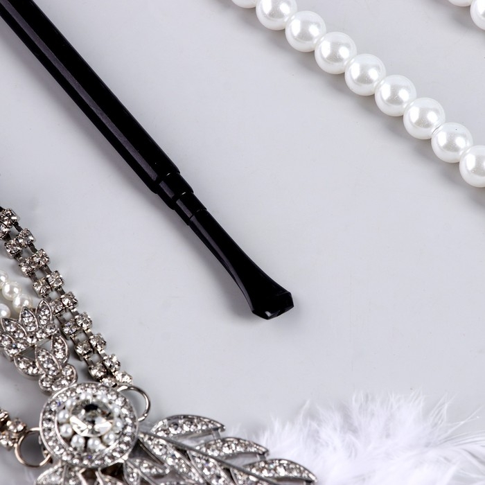 Карнавальный набор «Вечеринка»: повязка, бусы, перчатки, мундштук Карнавальный набор «Вечеринка»: повязка, бусы, перчатки, мундштук