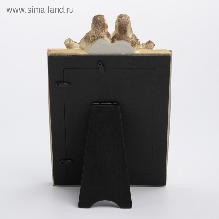 Фоторамка полистоун 10х15 см "Воробьи" беж 24х15 см