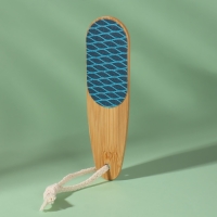 Пилка для ног &laquo;BAMBOO&raquo;, наждачная, двусторонняя, с подвесом, 18 см, бамбуковая