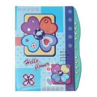 Записная книжка подарочная на замке, А6+, 48 листов, линия "Цветы", МИКС Записная книжка подарочная на замке, А6+, 48 листов, линия "Цветы", МИКС