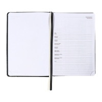 Ежедневник недатированный, A5, 136 листов, кожзам, deVENTE. Prestige,твердая обложка с поролоном, карман, перфорация, ляссе, блок 70%, черный Ежедневник недатированный, A5, 136 листов, кожзам, deVENTE. Prestige,твердая обложка с поролоном, карман, перфорация, ляссе, блок 70%, черный