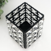 Подсвечник металл на 1 свечу "Кристаллы" прямоугольник чёрный 12х10х10 см Подсвечник металл на 1 свечу "Кристаллы" прямоугольник чёрный 12х10х10 см