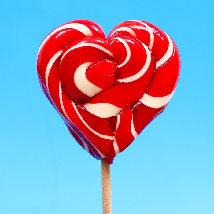 Карамель леденцовая Lenco, &laquo;Сердечко&raquo;, клубника-сливки, 45 г