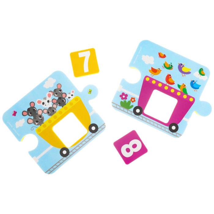 Мягкий пазл для малышей «Счёт и цвет», 20 деталей, Крошка Я Мягкий пазл для малышей «Счёт и цвет», 20 деталей, Крошка Я
