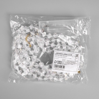 Гирлянда &laquo;Нить&raquo; 2 м роса с насадками &laquo;Бусы&raquo;, IP20, нить серебристая, 20 LED, батарейки AAx2 (не в комплекте), 2 режима, свечение тёплое белое