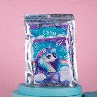 Подарочный набор для девочки &laquo;Сияй&raquo;, сумка, набор резинок, блокнот, тату