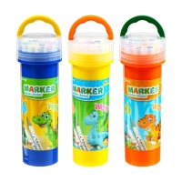 Набор маркеров 12 цветов двусторонние, кистеобр/пулевидн наконечники в пластиковом тубусе Набор маркеров 12 цветов двусторонние, кистеобр/пулевидн наконечники в пластиковом тубусе