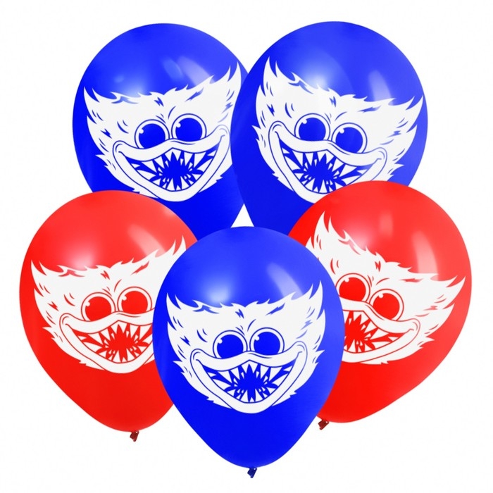 Шар воздушный Шар воздушный "Хагги Вагги" 12 дюйм, латексный, 5 штук, Монстр