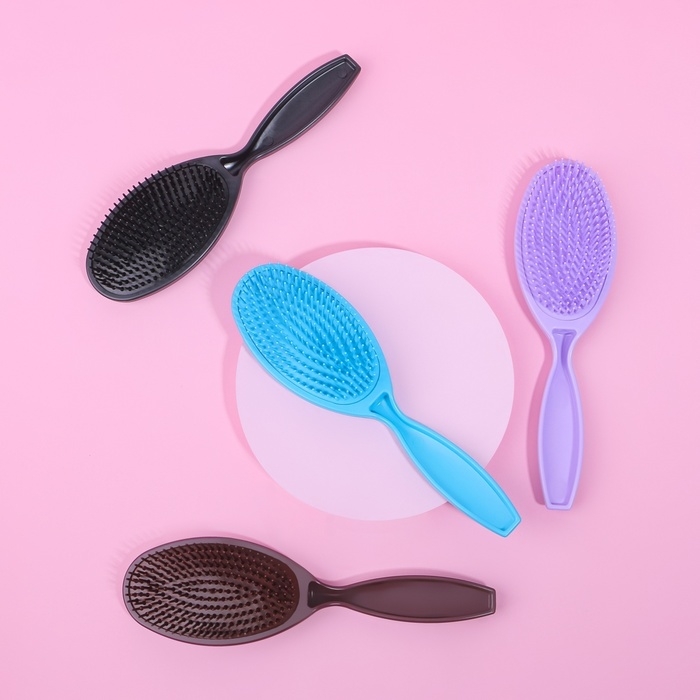 Расчёска массажная, 22 × 6 см, цвет МИКС Расчёска массажная, 22 × 6 см, цвет МИКС