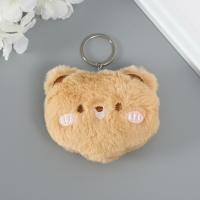 Пушистик на кольце "Мишка" пищалка 7,5х9х2,5 см