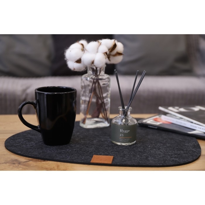 Салфетка сервировочная на стол Доляна &laquo;Грэй&raquo;, 33,5&times;38,4 см, толщина 4 мм, цвет чёрный