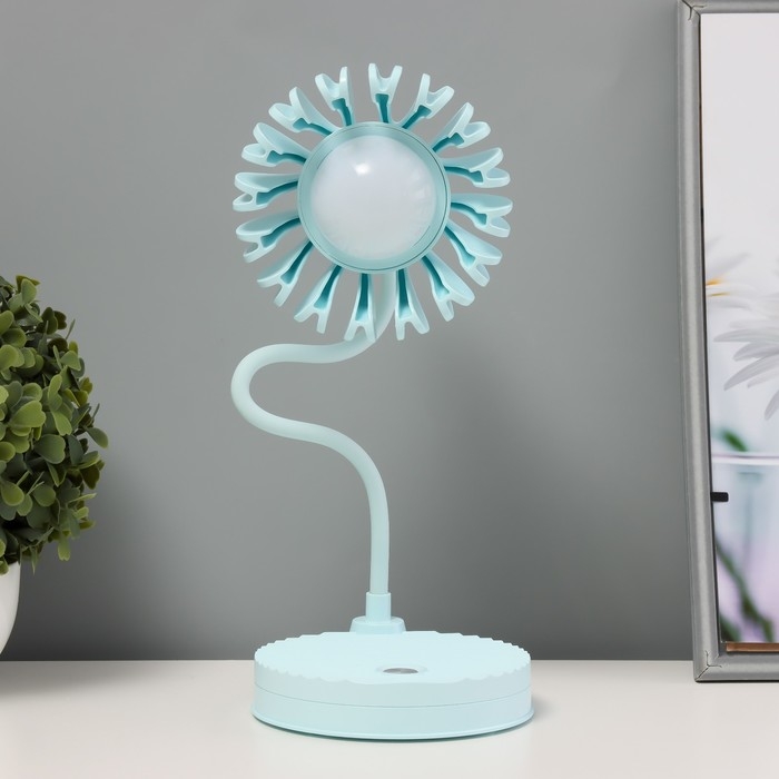 Настольная лампа Настольная лампа "Санди" LED 4Вт USB АКБ синий 11,7х14,5х18 см