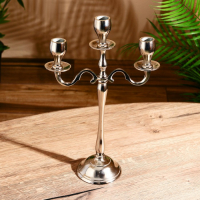 Подсвечник алюминий "Цель" на 3 свечи 9,5х22х35 см Подсвечник алюминий "Цель" на 3 свечи 9,5х22х35 см