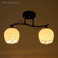 Люстра ГАЛЛОП "Каскад" 754700 2хE27 черный/хром/белый