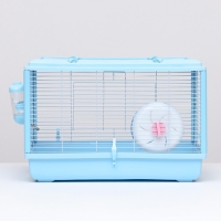 Клетка для грызунов с пластиковым укреплением 47 х 30 х 32 см, голубая