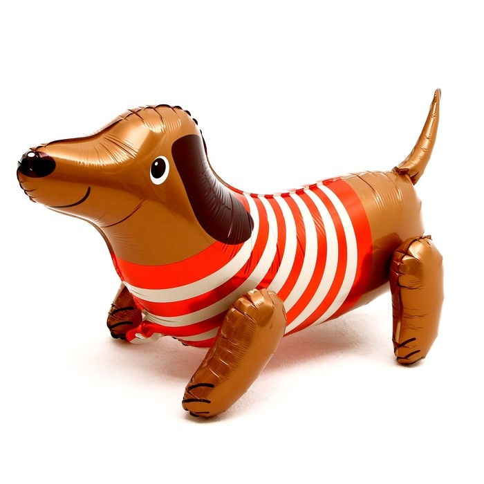 Шар фольгированный 27" &laquo;Такса в полосатой майке&raquo;, под воздух