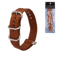 Ремешок для часов "Соломон", 18 мм, l-27 см, коричневый Ремешок для часов "Соломон", 18 мм, l-27 см, коричневый