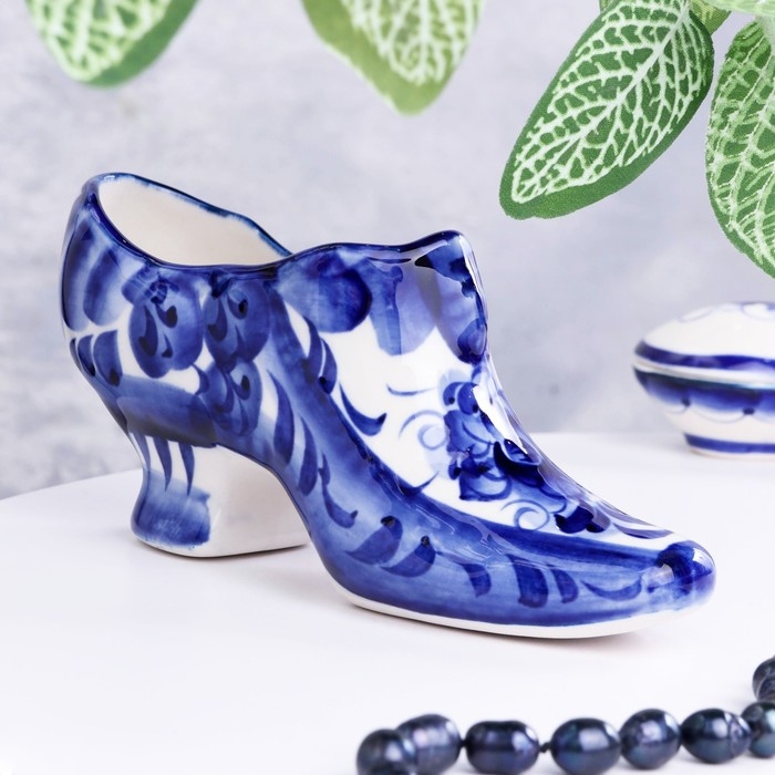 Сувенир &laquo;Туфля&raquo;, 17х7 см, гжель