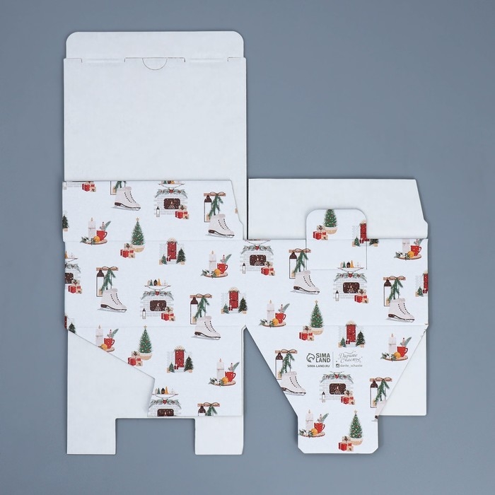 Коробка подарочная новогодняя складная &laquo;Хюгге&raquo;, 15 х 15 х 7 см, Новый год