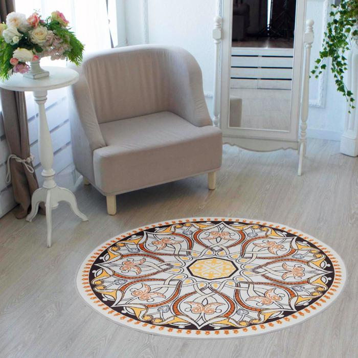 Ковер Этель &laquo;Узорная графика&raquo; d=120 см, 700г/м2