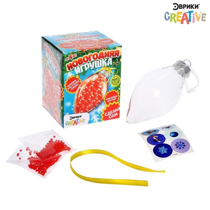 Набор для опытов «Новогодняя игрушка», шарики-растушки, с наклейками Набор для опытов «Новогодняя игрушка», шарики-растушки, с наклейками